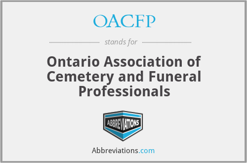 OACFP - Ontario Association of Cemetery and Funeral Professionals