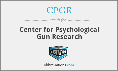CPGR - Center for Psychological Gun Research