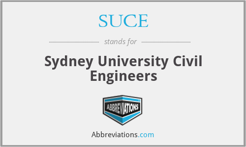 SUCE - Sydney University Civil Engineers