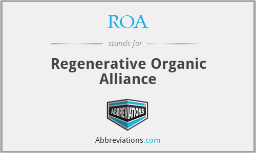 ROA - Regenerative Organic Alliance