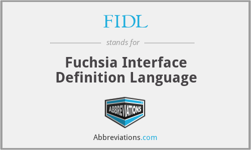 FIDL - Fuchsia Interface Definition Language