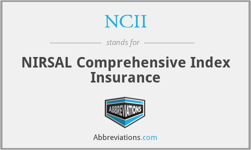 NCII - NIRSAL Comprehensive Index Insurance