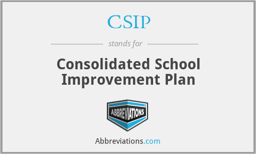CSIP - Consolidated School Improvement Plan