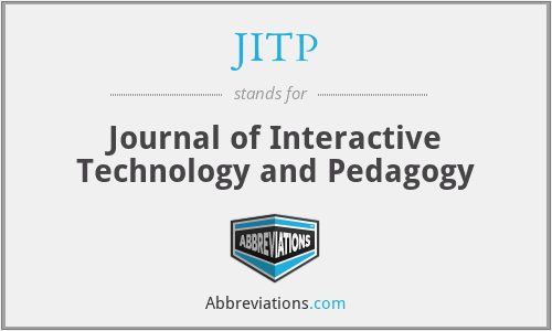 JITP - Journal of Interactive Technology and Pedagogy