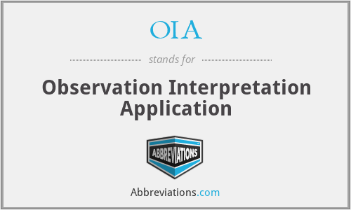 OIA - Observation Interpretation Application