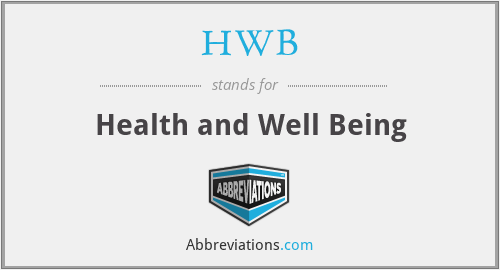 HWB - Health and Well Being