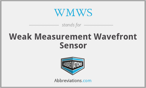 WMWS - Weak Measurement Wavefront Sensor