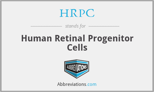 HRPC - Human Retinal Progenitor Cells