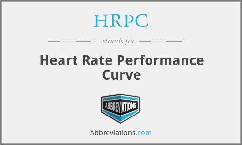 HRPC - Heart Rate Performance Curve