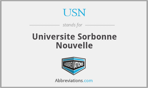 USN - Universite Sorbonne Nouvelle