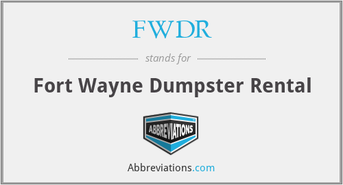 FWDR - Fort Wayne Dumpster Rental