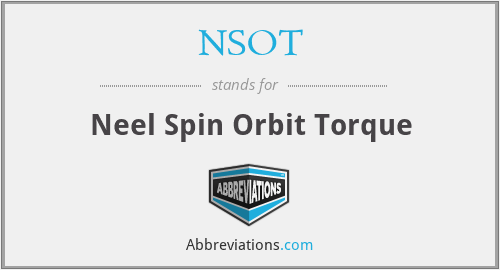 NSOT - Neel Spin Orbit Torque