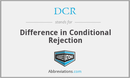 DCR - Difference in Conditional Rejection