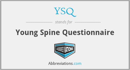YSQ - Young Spine Questionnaire