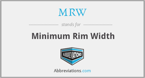 MRW - Minimum Rim Width