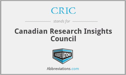 CRIC - Canadian Research Insights Council