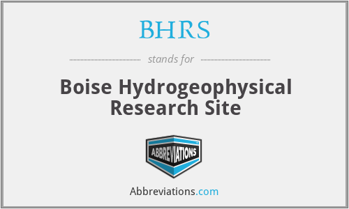BHRS - Boise Hydrogeophysical Research Site