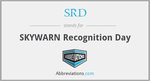 SRD - SKYWARN Recognition Day