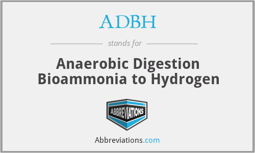 ADBH - Anaerobic Digestion Bioammonia to Hydrogen