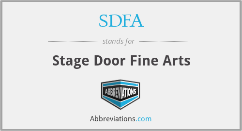 SDFA - Stage Door Fine Arts