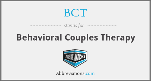 BCT - Behavioral Couples Therapy