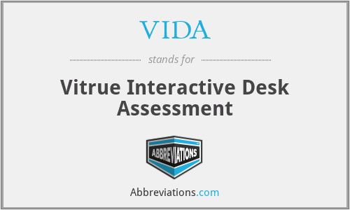 VIDA - Vitrue Interactive Desk Assessment