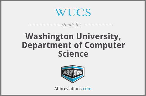 WUCS - Washington University, Department of Computer Science