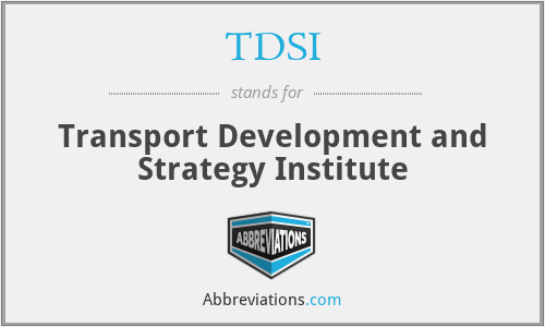 TDSI - Transport Development and Strategy Institute