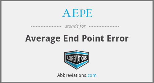 AEPE - Average End Point Error