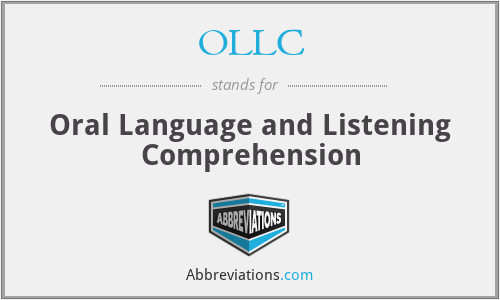OLLC - Oral Language and Listening Comprehension