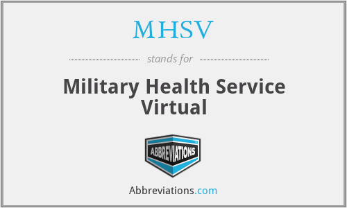 MHSV - Military Health Service Virtual