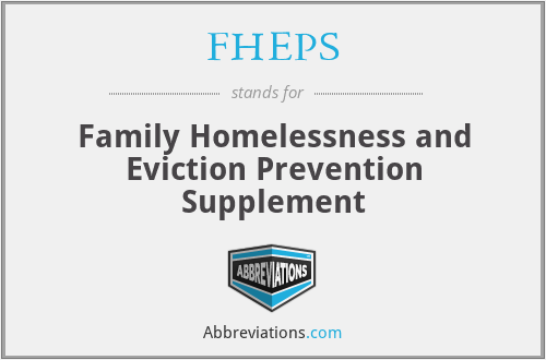 FHEPS - Family Homelessness and Eviction Prevention Supplement
