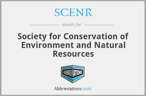 SCENR - Society for Conservation of Environment and Natural Resources