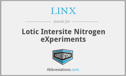 LINX - Lotic Intersite Nitrogen eXperiments