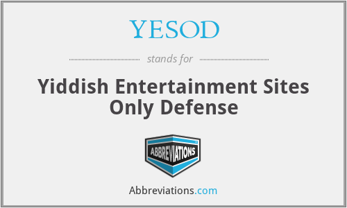 YESOD - Yiddish Entertainment Sites Only Defense