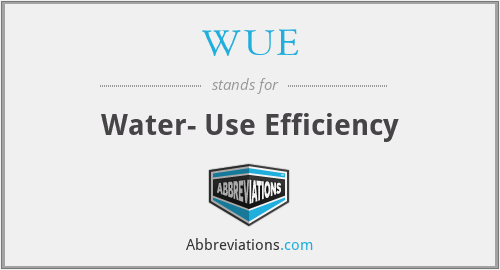 WUE - Water- Use Efficiency