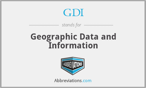 GDI - Geographic Data and Information