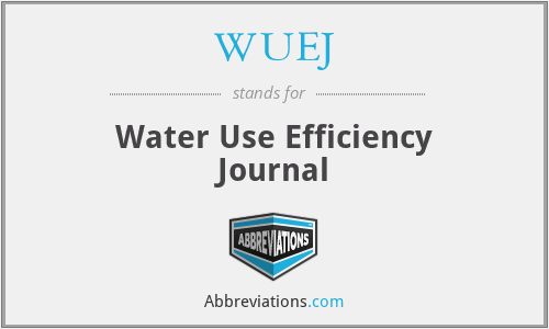 WUEJ - Water Use Efficiency Journal