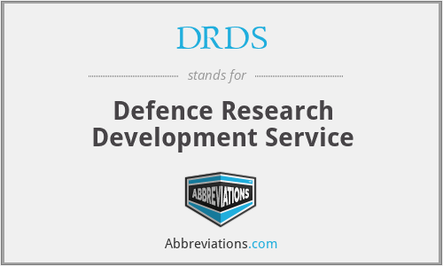DRDS - Defence Research Development Service