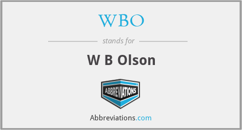 WBO - W B Olson