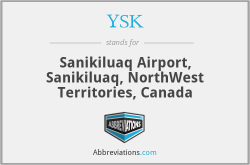 YSK - Sanikiluaq Airport, Sanikiluaq, NorthWest Territories, Canada
