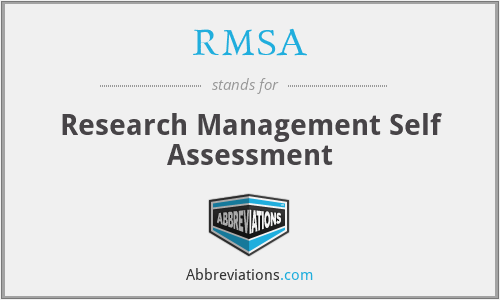 RMSA - Research Management Self Assessment