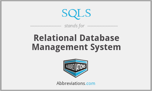 SQLS - Relational Database Management System