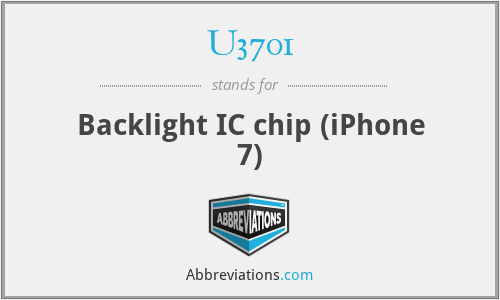 U3701 - Backlight IC chip (iPhone 7)