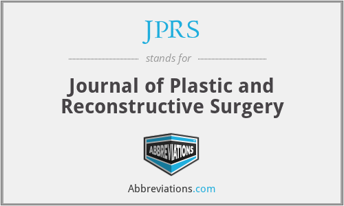 JPRS - Journal of Plastic and Reconstructive Surgery