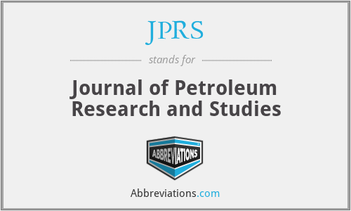 JPRS - Journal of Petroleum Research and Studies