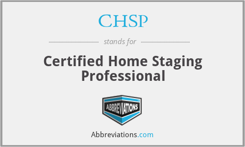 CHSP - Certified Home Staging Professional