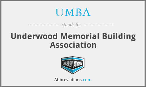UMBA - Underwood Memorial Building Association