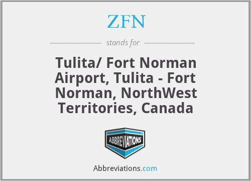 ZFN - Tulita/ Fort Norman Airport, Tulita - Fort Norman, NorthWest Territories, Canada