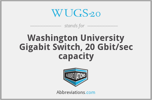 WUGS-20 - Washington University Gigabit Switch, 20 Gbit/sec capacity